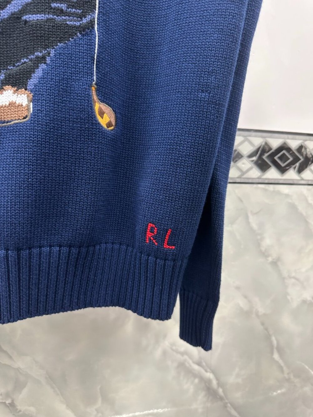 Polo Ralph Lauren Sunglasses Golf Polo Bear Crewneck Knit Sweater - Picture 5 of 6